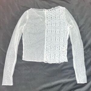 Elegant White Lace Women Top